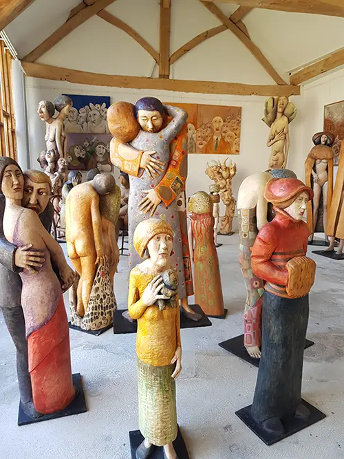 Exposition des sculptures de Pierre Merlier – Escolives-Sainte-Camille  (Musée Pierre Merlier / Moulin  du Saulce / Hameau du Saulce) (affiche de l’événement)