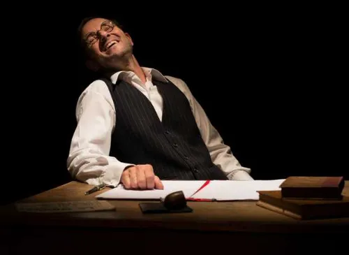 Théâtre : "Jean Zay, l'homme complet" avec Xavier Béja et mise en scène par Michel Cochet (Cie Théâtre en fusion) – Fontaines (Théâtre de l'Atelier Bleu) (affiche de l’événement)