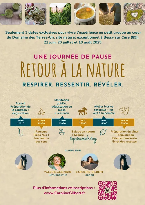 Journée "Retour à la Nature" : Respirer - Ressentir - Révéler – Bessy-sur-Cure (Domaine des Terres-Un) (affiche de l’événement)