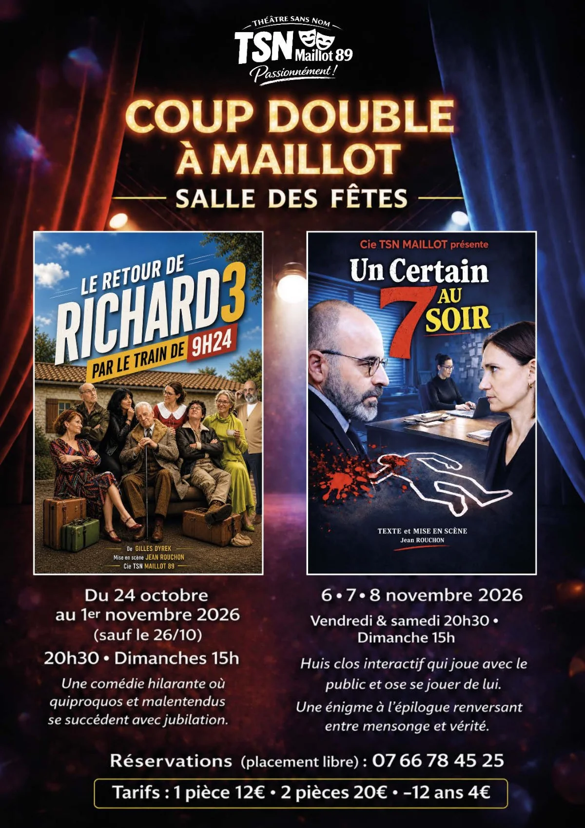Un certain 7 au soir - Cie TSN Maillot 89 – Maillot (Salle des fêtes) (affiche de l’événement)