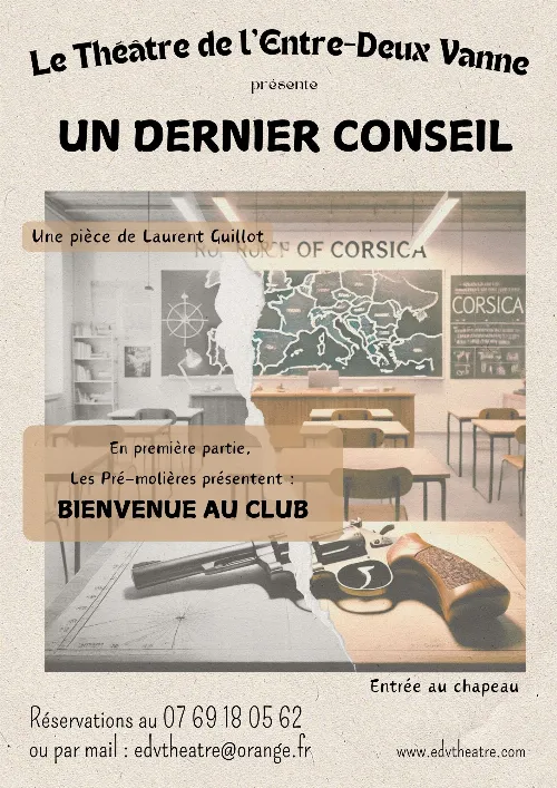 Théâtre : "Un dernier conseil" avec le Théâtre de l'Entre-Deux Vanne – Saint-Julien-du-Sault (Salle Alain Bashung) (affiche de l’événement)