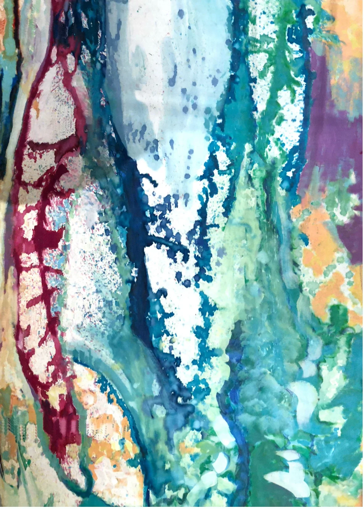 Exposition "Aquarius aérien" par Isabelle de Voldère + Performance en continu tous les samedis (peinture sur une toile de 10 m x 2 m) – Fontenoy (Centre Régional d'Art Contemporain / Château du Tremblay) (affiche de l’événement)