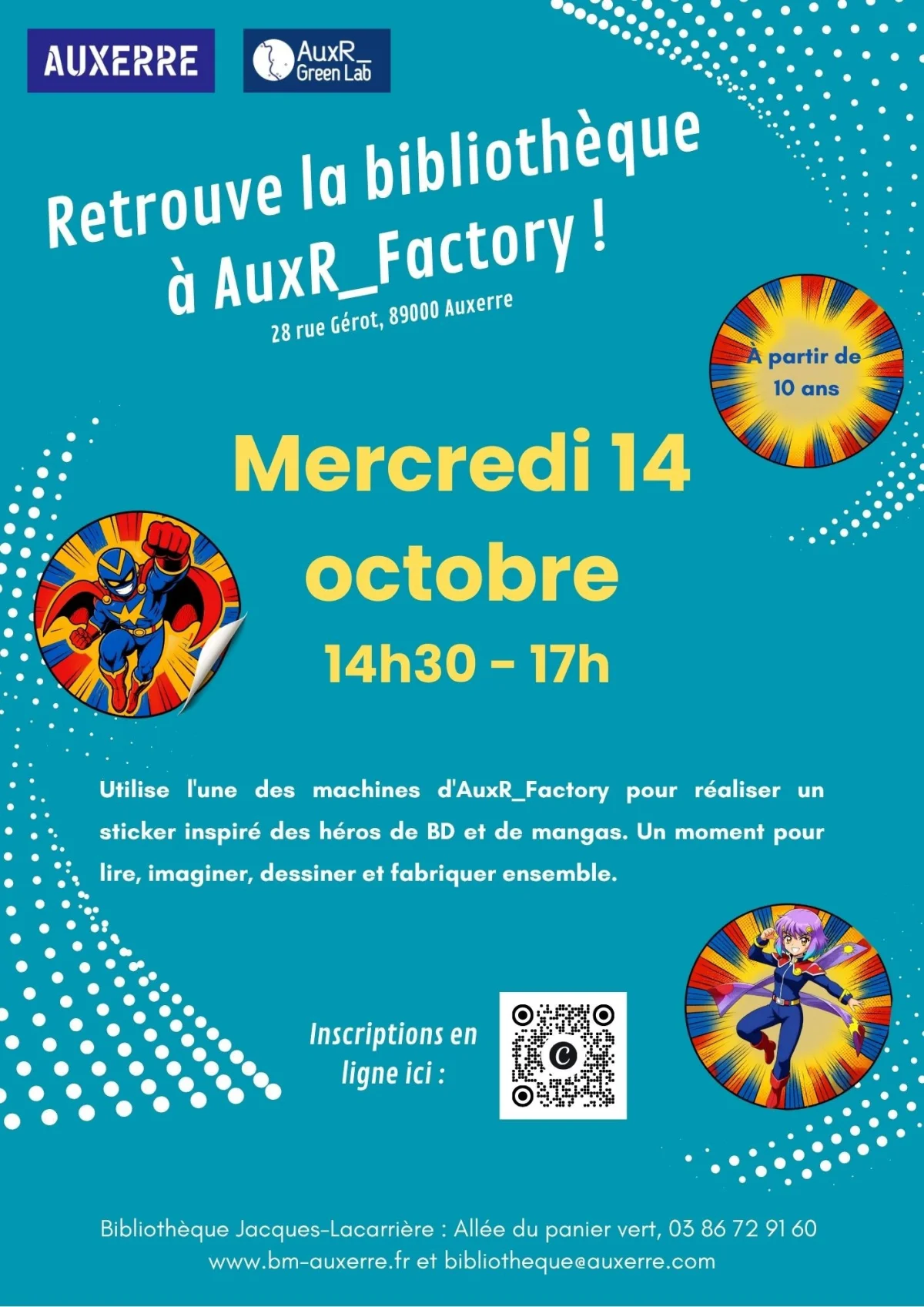 Atelier thématisé de la Factory - Cap sur les mangas ! – Auxerre (AuxR_Factory) (affiche de l’événement)
