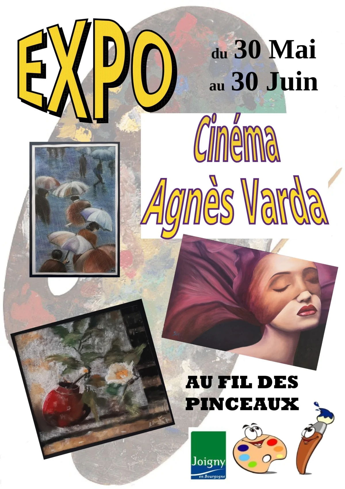 Au Fil Des Pinceaux au Cinéma Agnès Varda – Joigny (Cinéma Agnès Varda) (affiche de l’événement)