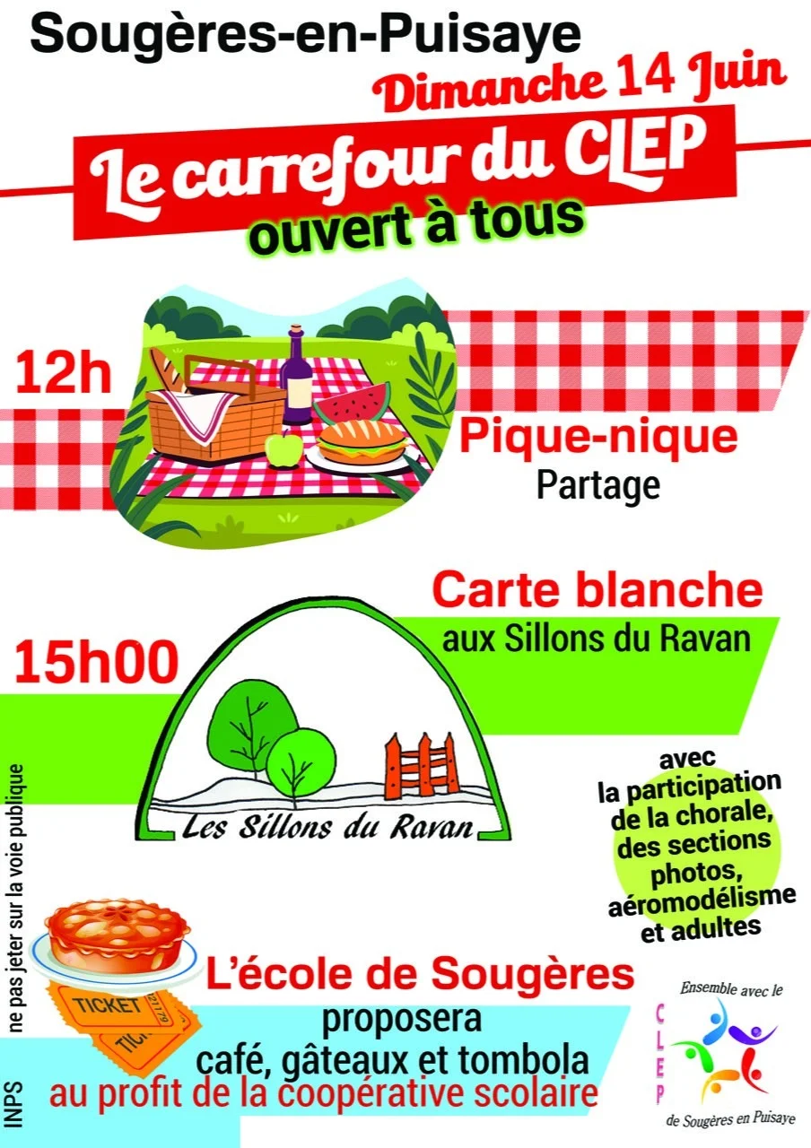 Carrefour du clep de Sougères en Puisaye – Sougères en Puisaye (Place de l'église et salle des fêtes) (affiche de l’événement)