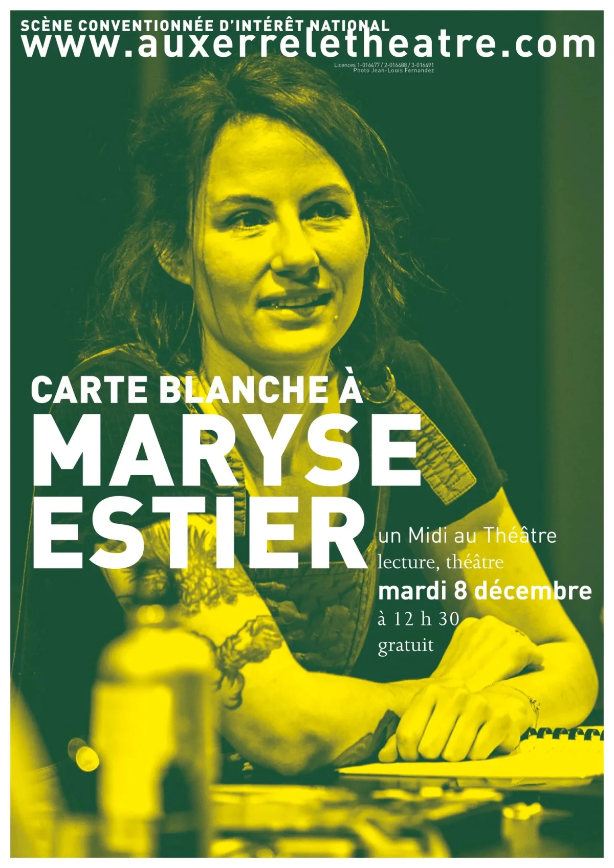 Carte blanche à Maryse Estier – Auxerre (Théâtre d'Auxerre) (affiche de l’événement)