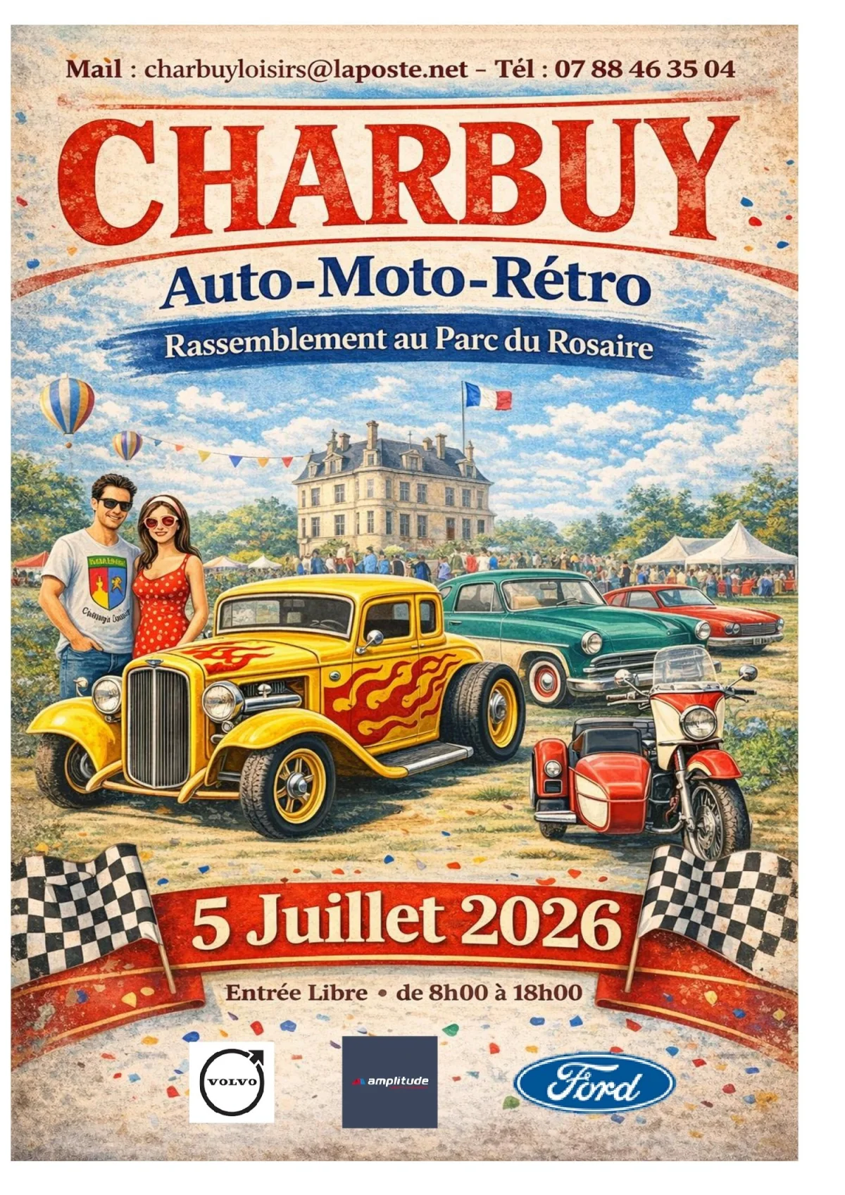 Charbuy Automoto Retro 2026 – Charbuy (Parc du Rosaire) (affiche de l’événement)