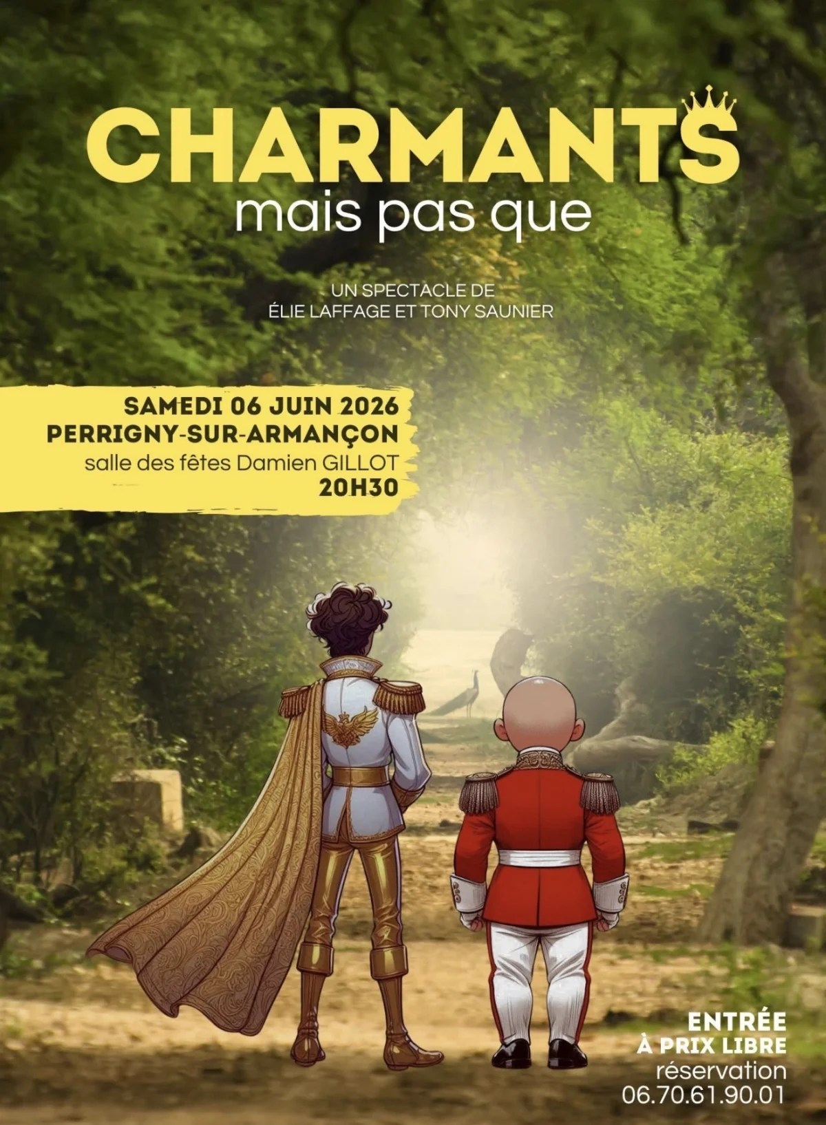 Charmants mais pas que… Spectacle de Ellie Laffage et Tony Saunier – Perrigny sur Armançon (Salle communale Damien Gillot) (affiche de l’événement)
