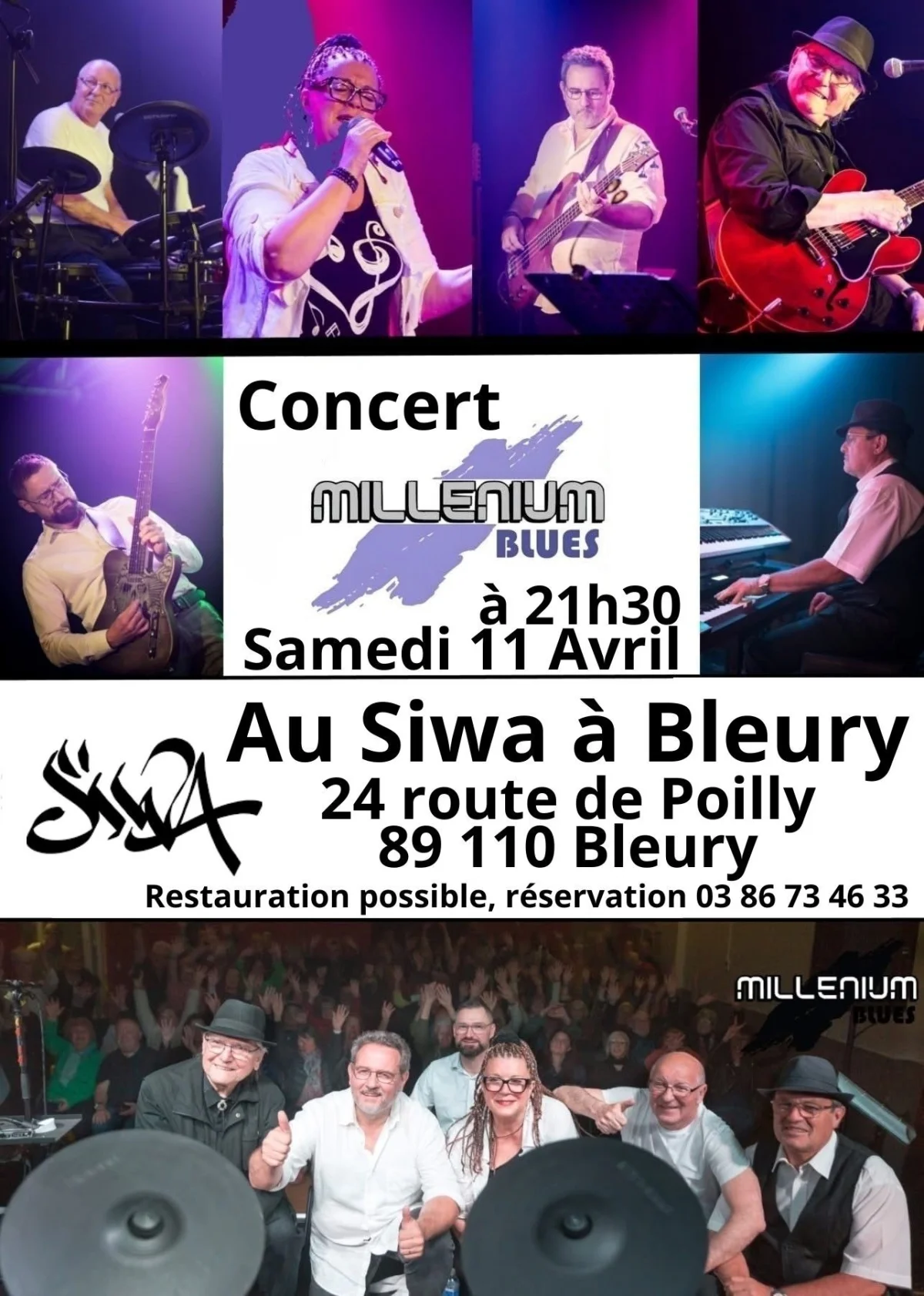 Concert blues et blues rock avec Millenium Blues – Bleury (Le Siwa) (affiche de l’événement)