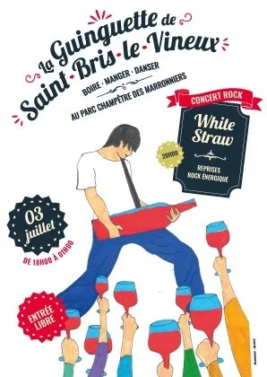 Concert de Rock avec le groupe White Straw (Reprises énergiques) – Saint-Bris-le-Vineux (La Guinguette - Parc Champêtre des Marronniers) (affiche de l’événement)