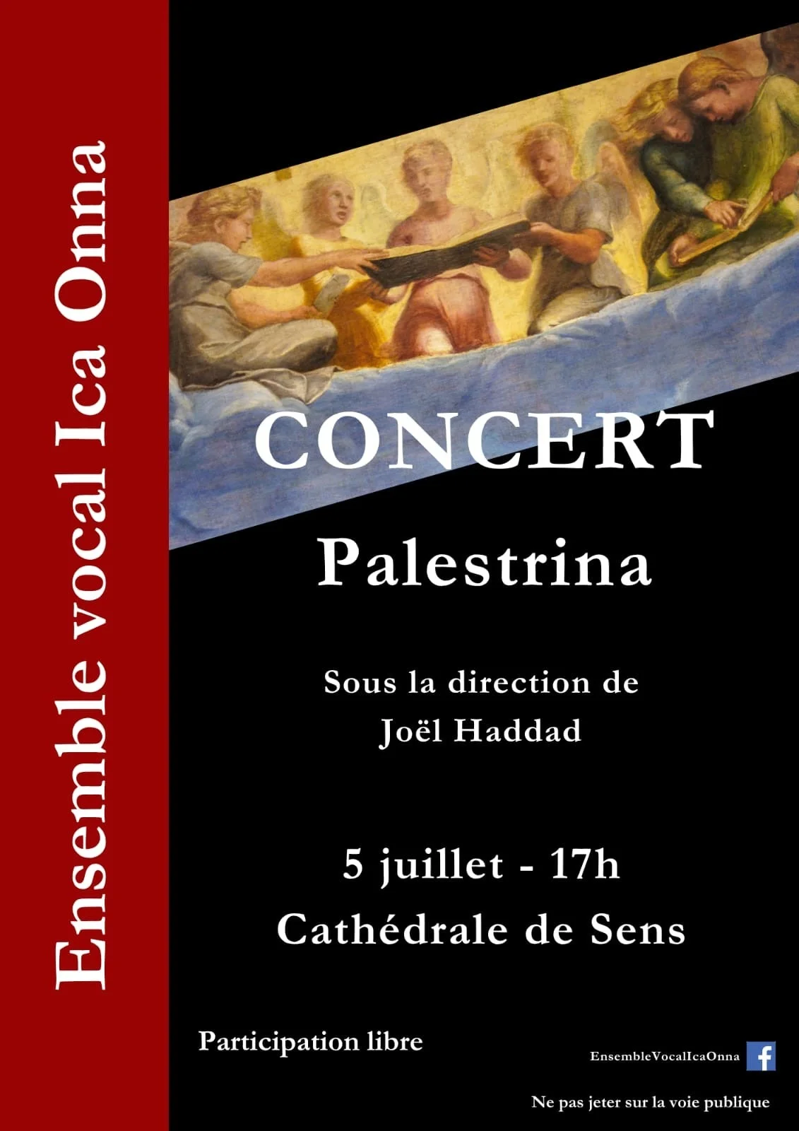 Concert Palestrina / Sous la direction de Joël Haddad – Sens (Cathédrale Saint Etienne de Sens) (affiche de l’événement)