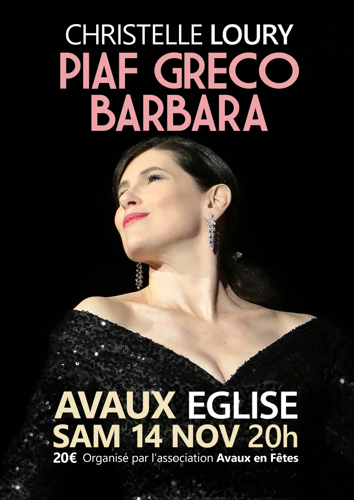 Concert "Piaf Gréco Barbara" (spécial église) par Christelle Loury – Avaux / Ardennes (Eglise) (affiche de l’événement)