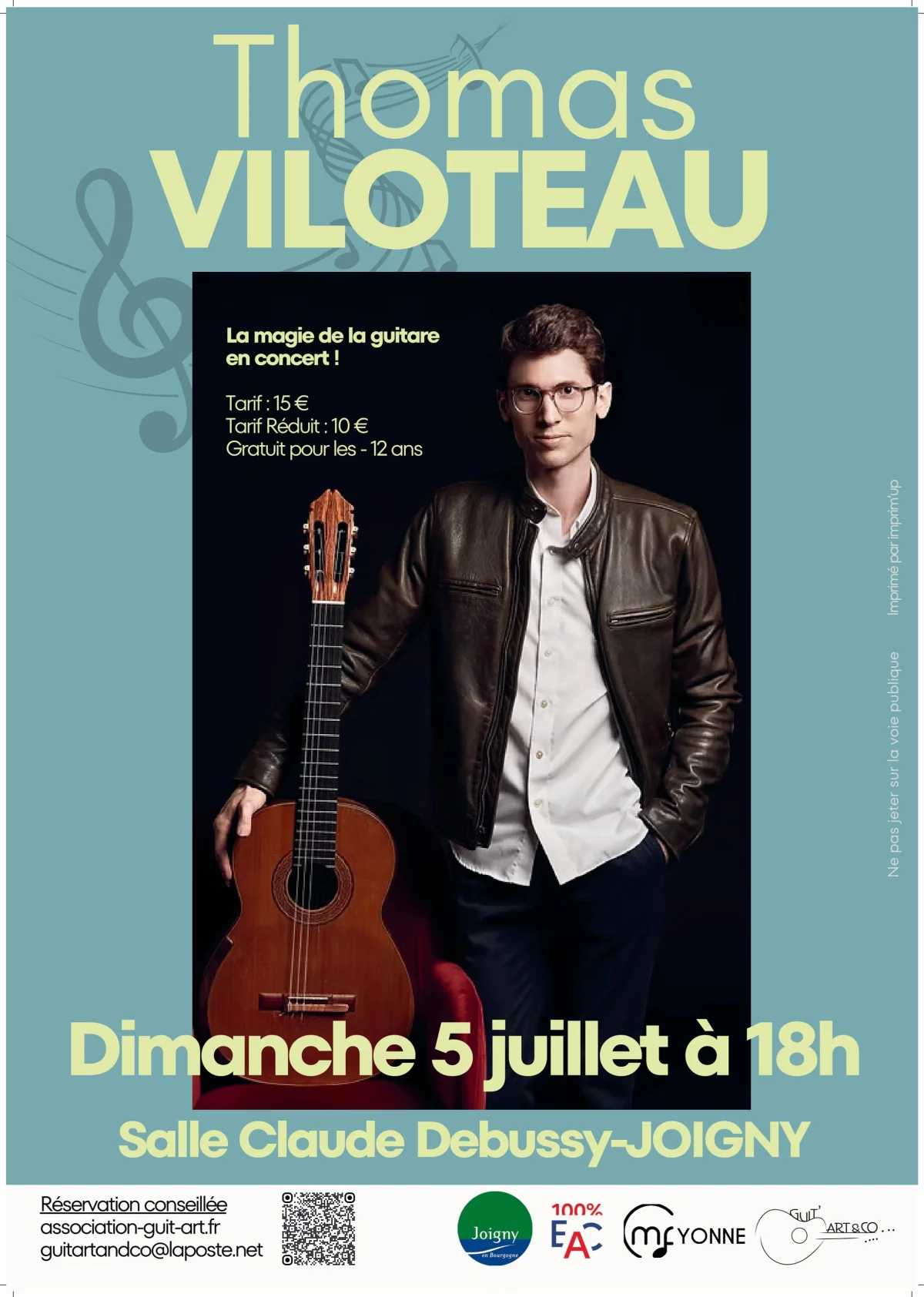 Concert de guitare classique avec Thomas Viloteau – Joigny (Salle Claude Debussy) (affiche de l’événement)