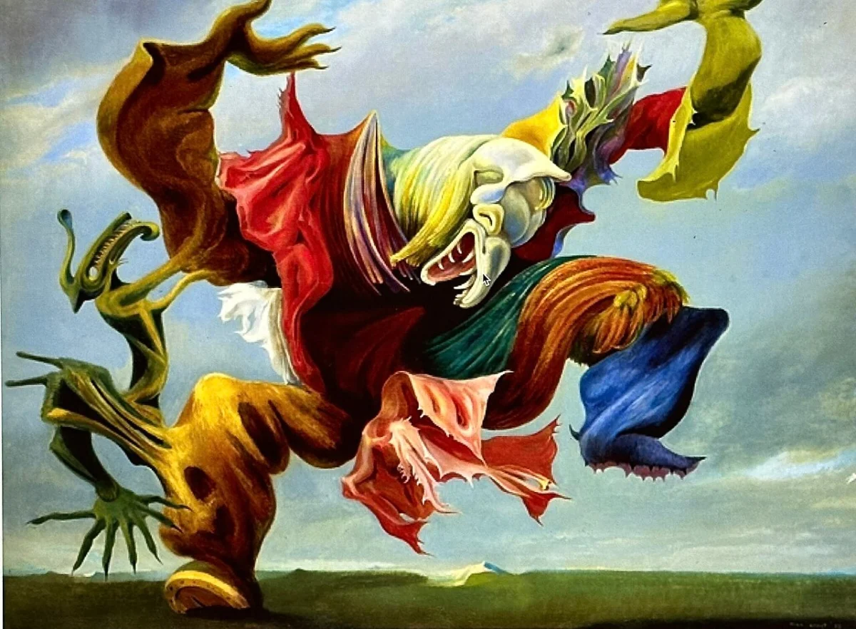 4ème conférence : "La peinture métaphysique : de dada au surréalisme" dans le cadre d'un cycle de 5 conférences sur l'évolution de la peinture française au 20ème siècle – Auxerre (salle des conférences de l'Abbaye Saint-Germain) (affiche de l’événement)