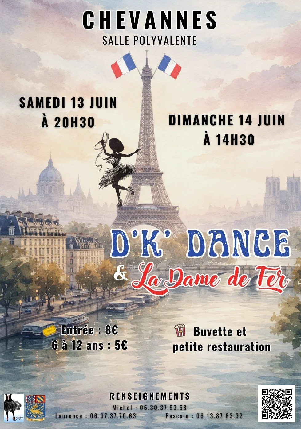 D'K'Dance et la Dame de fer / Spectacle de danse moderne – Chevannes (Salle polyvalente) (affiche de l’événement)