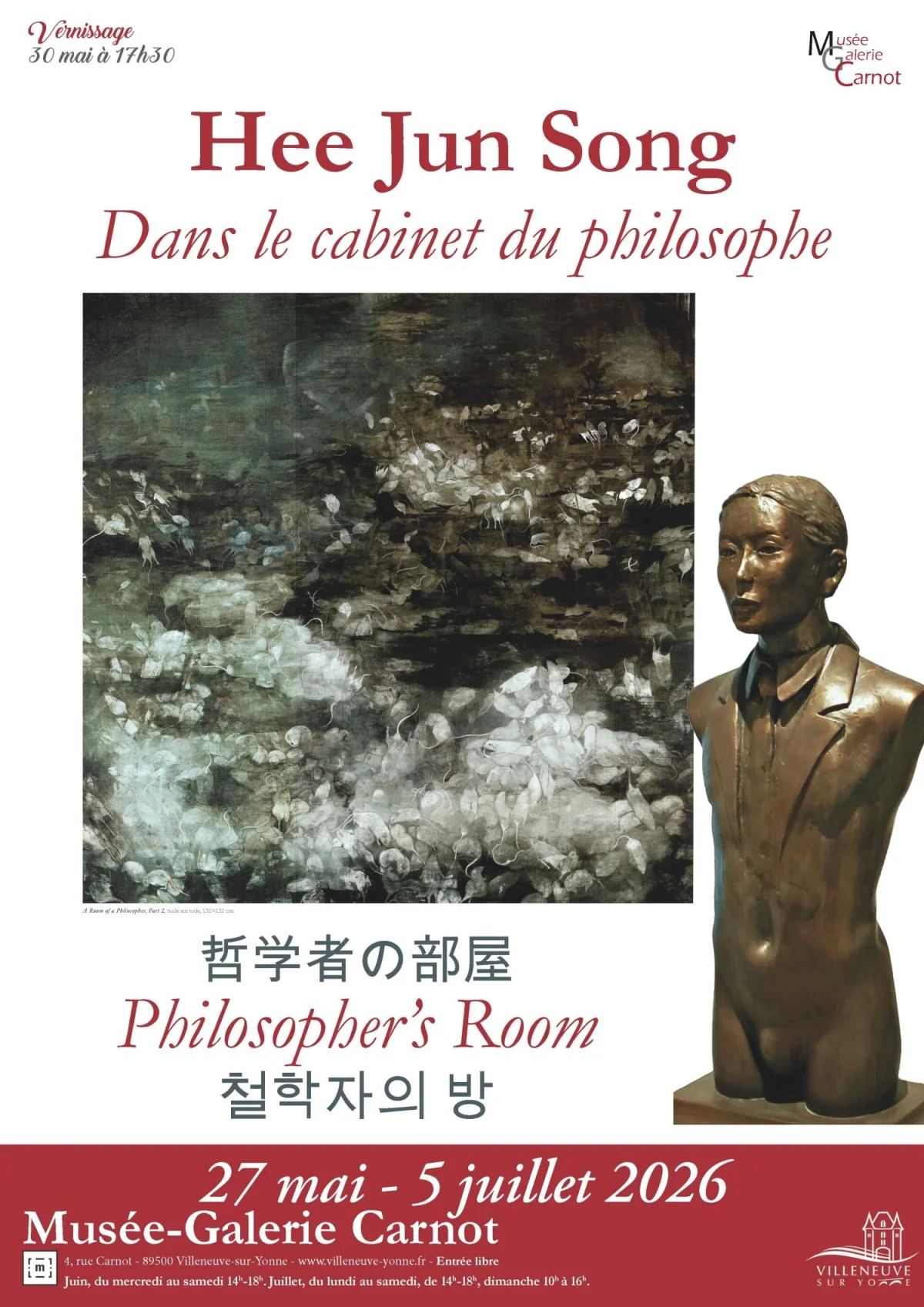 Dans le cabinet du philosophe – Villeneuve-sur-Yonne (Musée Galerie Carnot) (affiche de l’événement)