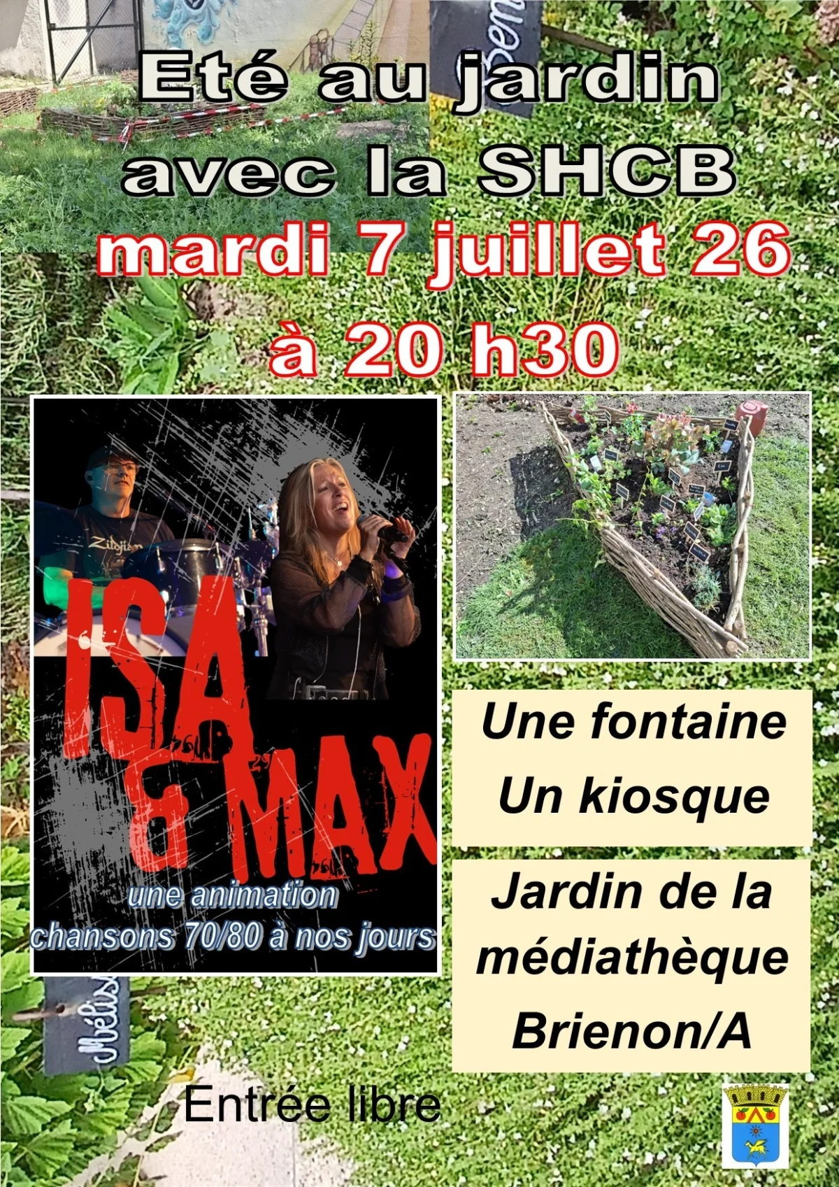Eté au jardin – Brienon sur Armançon (jardin de la médiathèque) (affiche de l’événement)