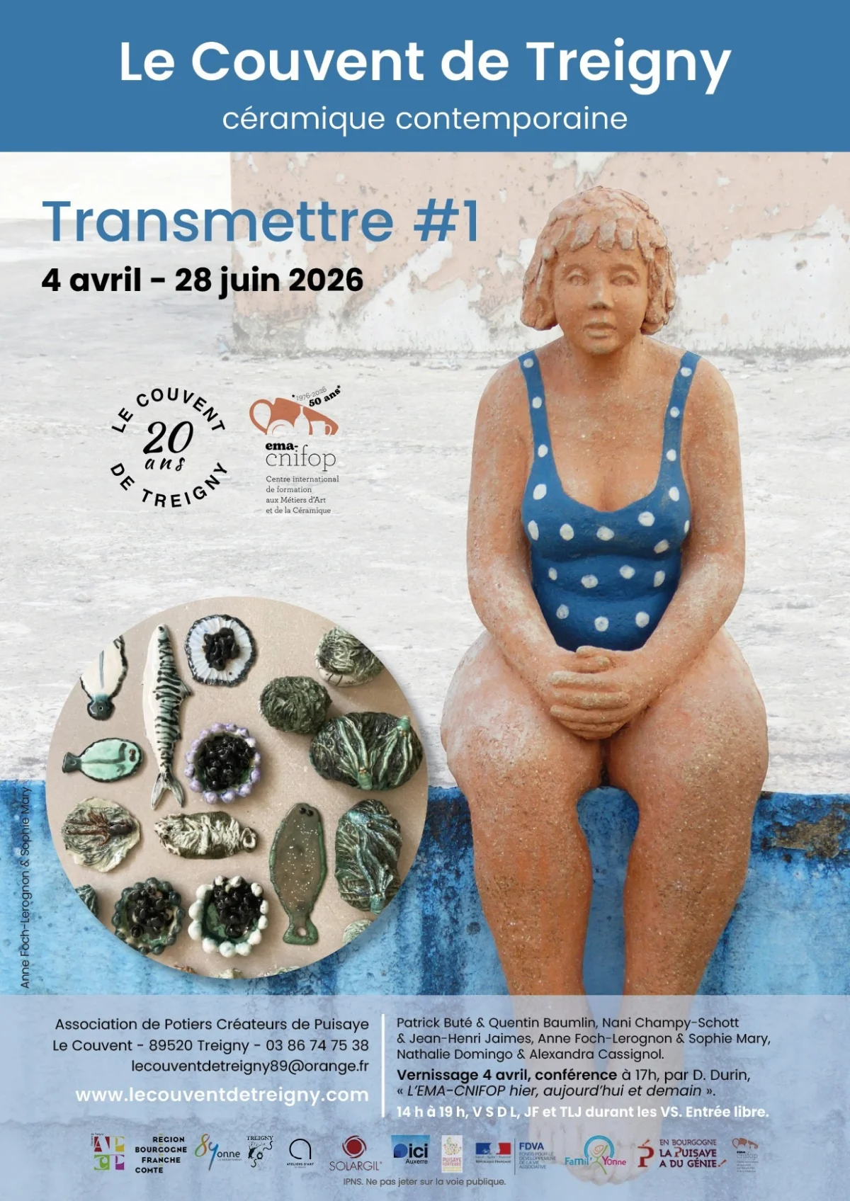 EXPO céramique contemporaine - Transmettre #1 – Treigny (Le Couvent) (affiche de l’événement)