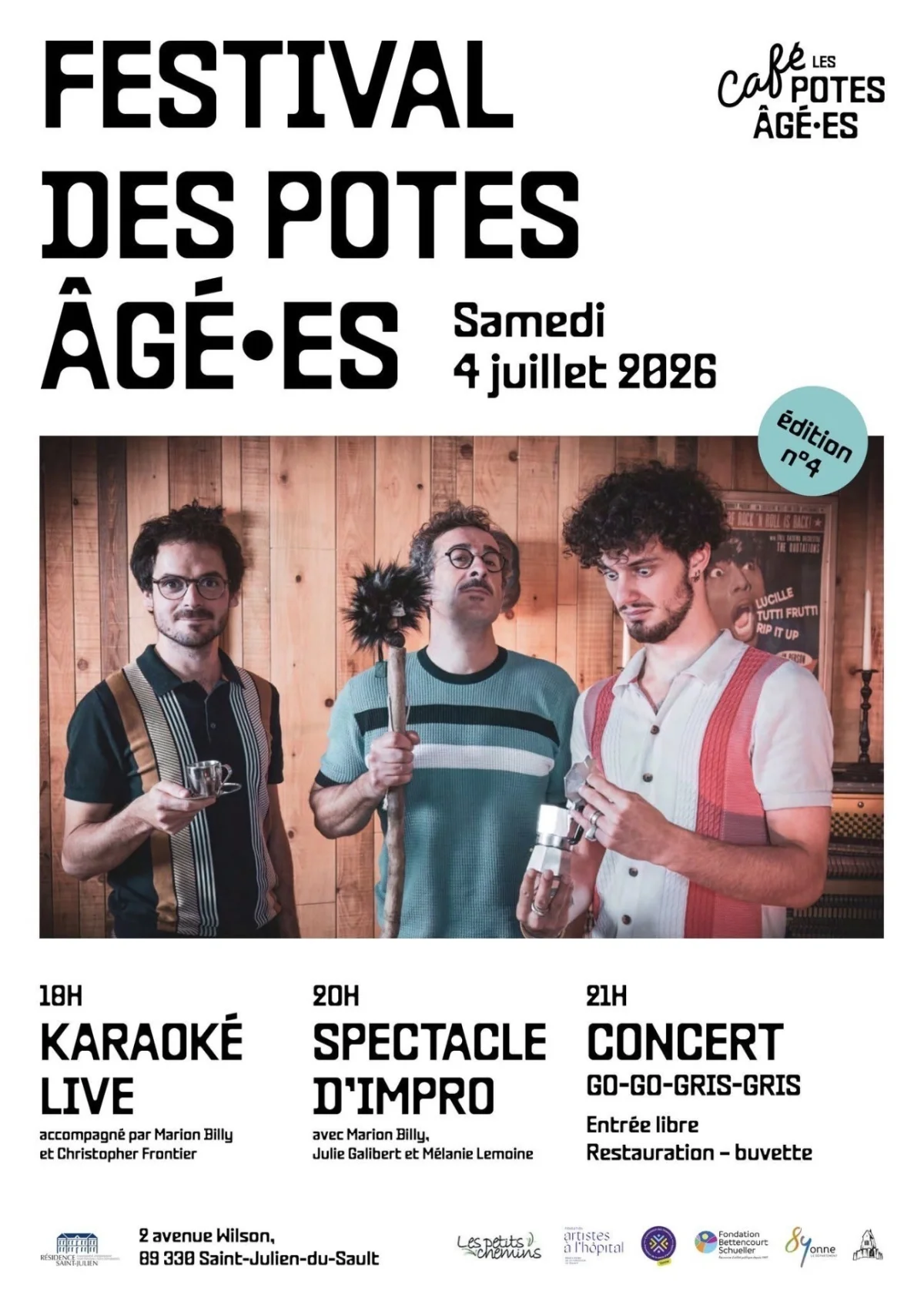 Festival des Potes Agé(e)s – Saint-Julien-du-Sault (Résidences st Julien) (affiche de l’événement)