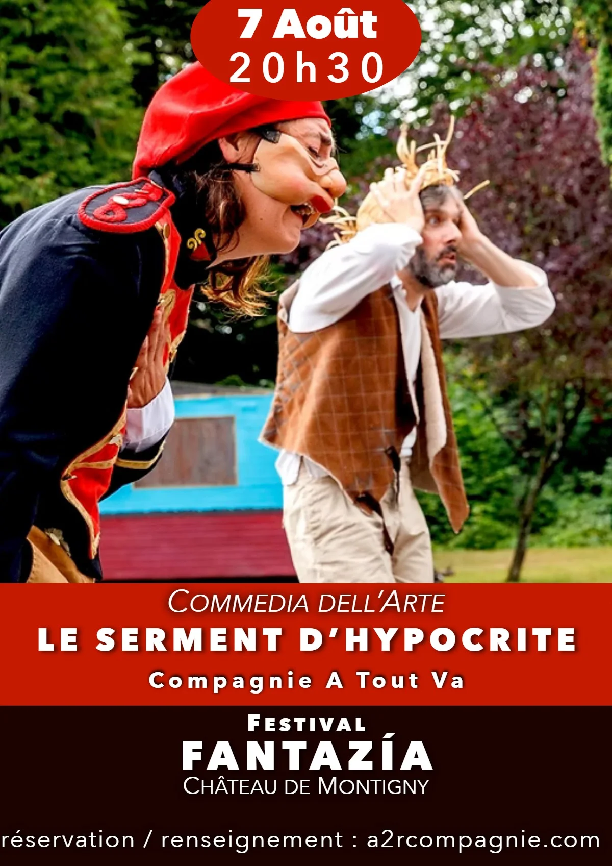 Théâtre : "Le serment d'Hypocrite" dans le cadre du 7ème Festival Fantazía – Perreux / Charny Orée de Puisaye (Château de Montigny) (affiche de l’événement)