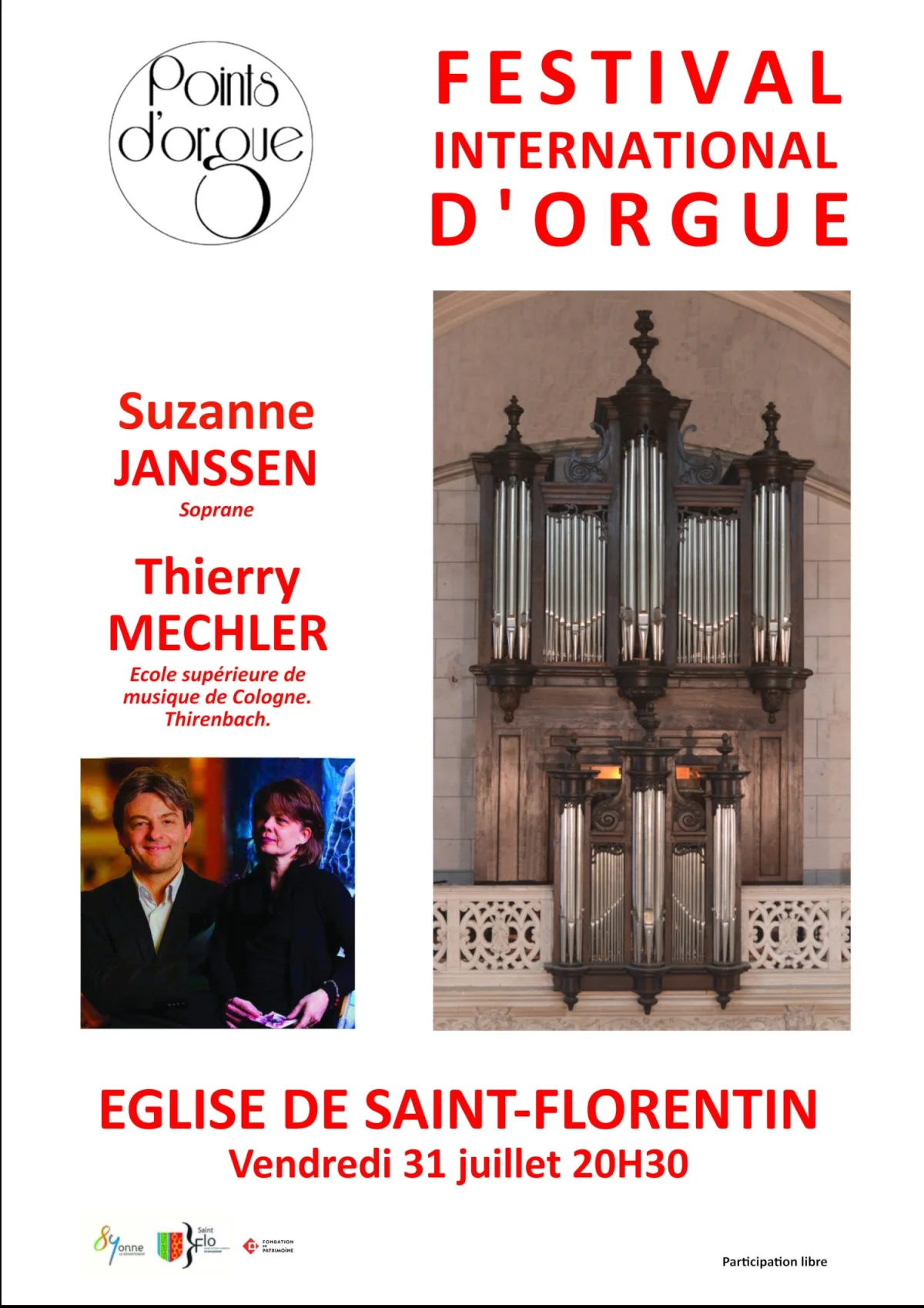 Festival international d'orgue de Saint-Florentin – Saint-Florentin (église) (affiche de l’événement)