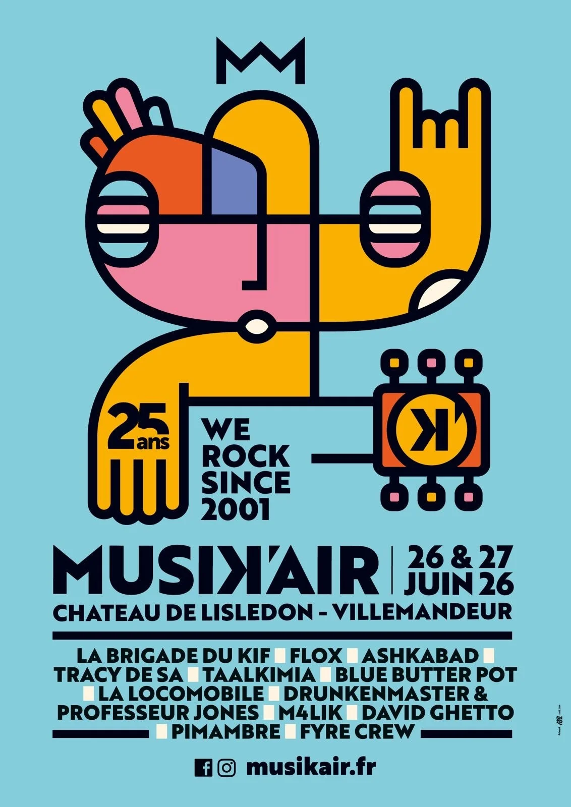 Festival Musik'Air - 25 ans – Villemandeur / Loiret (Château de Lisledon) (affiche de l’événement)