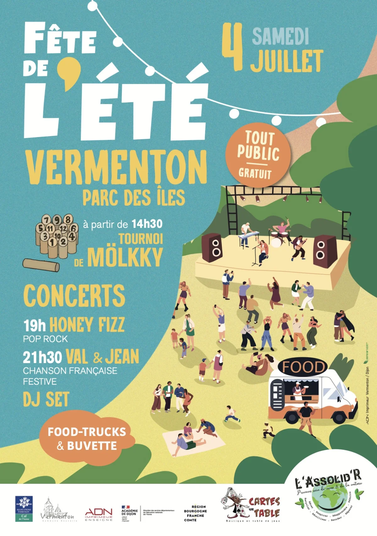 Fête de l'été de l'Assolid'R – Vermenton (parc des îles) (affiche de l’événement)