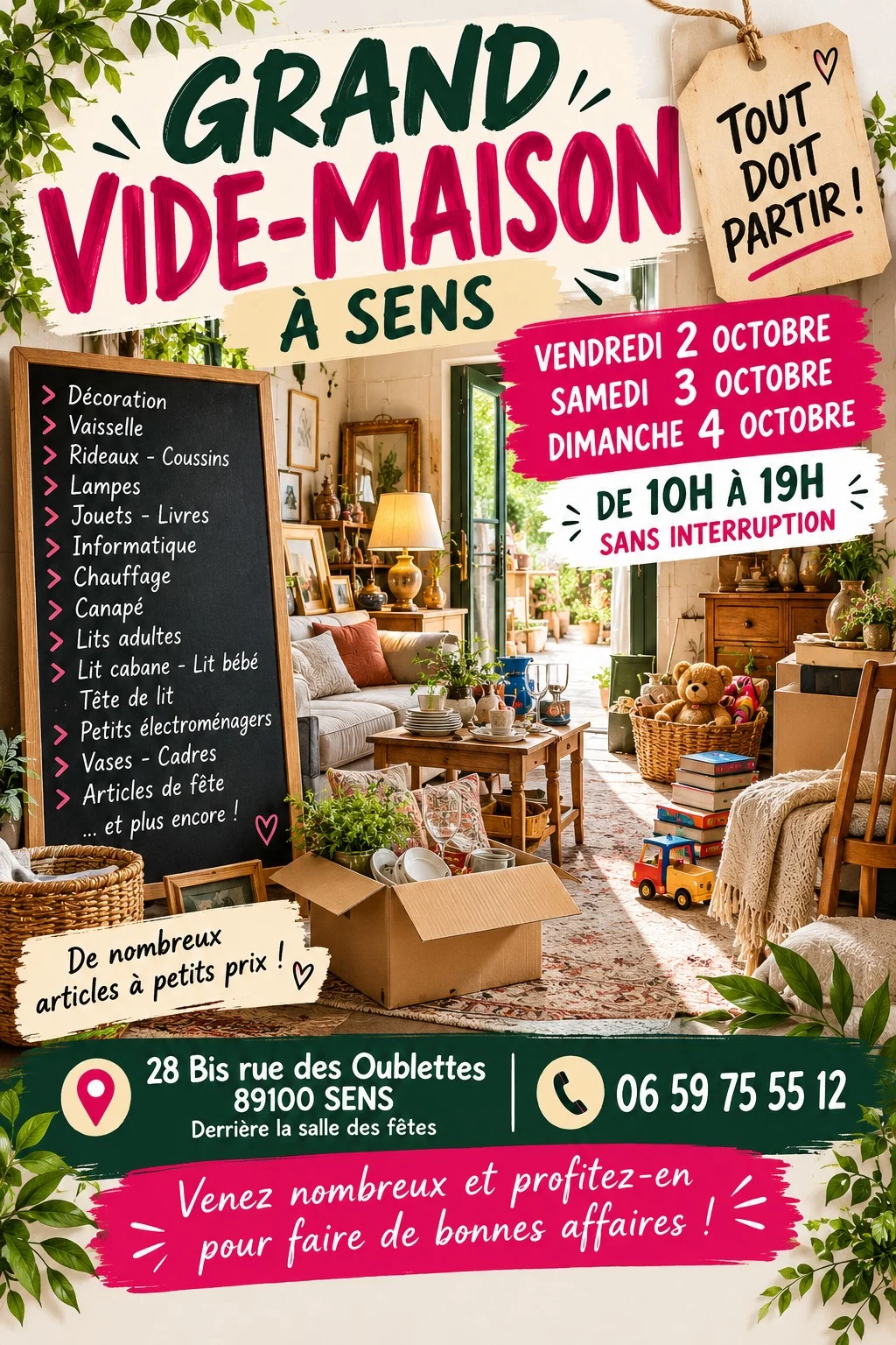 Grand vide-maison à Sens – tout doit partir ! – Sens (Sens) (affiche de l’événement)