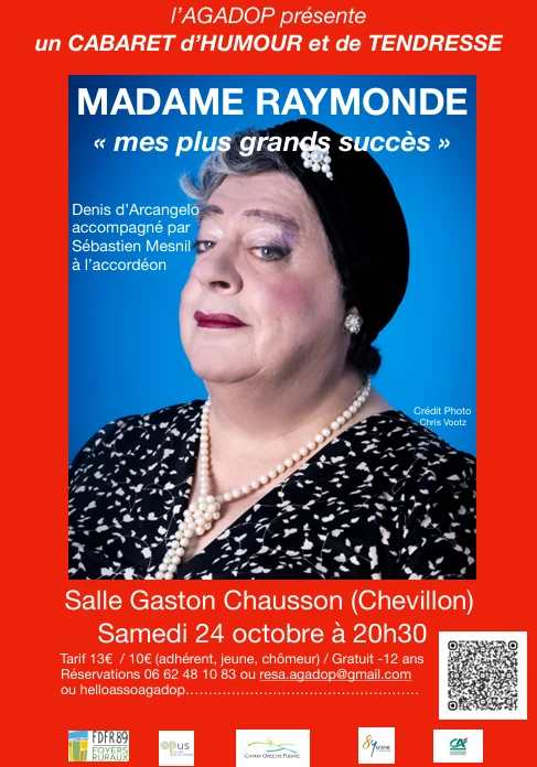 Madame Raymonde / Mes plus grands succès – Chevillon (Salle Gaston Chausson) (affiche de l’événement)