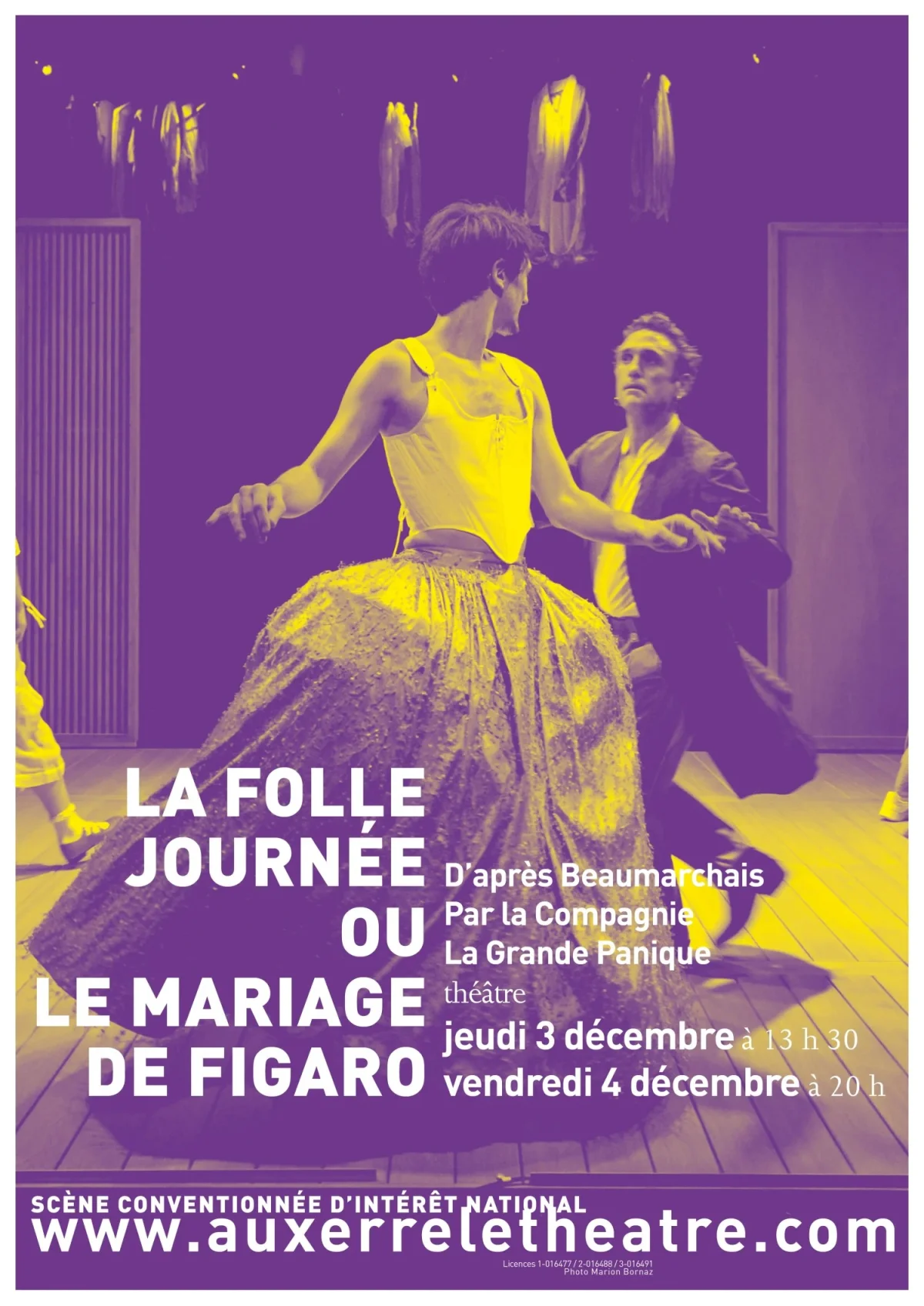 La folle Journée ou Le Mariage de Figaro – Auxerre (Théâtre d'Auxerre) (affiche de l’événement)