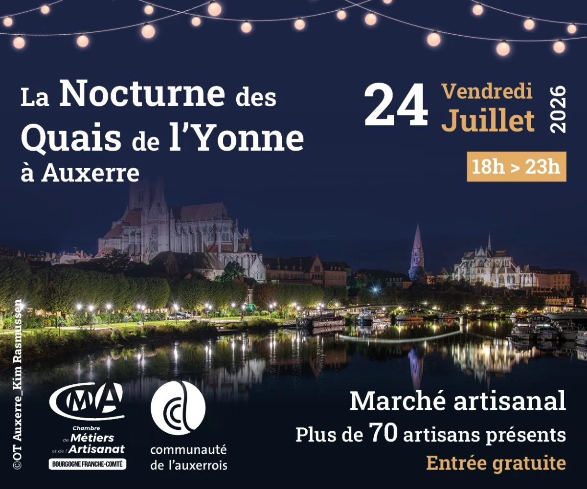 La Nocturne des Quais de l’Yonne – Auxerre (Quais de la Marine et de la République) (affiche de l’événement)