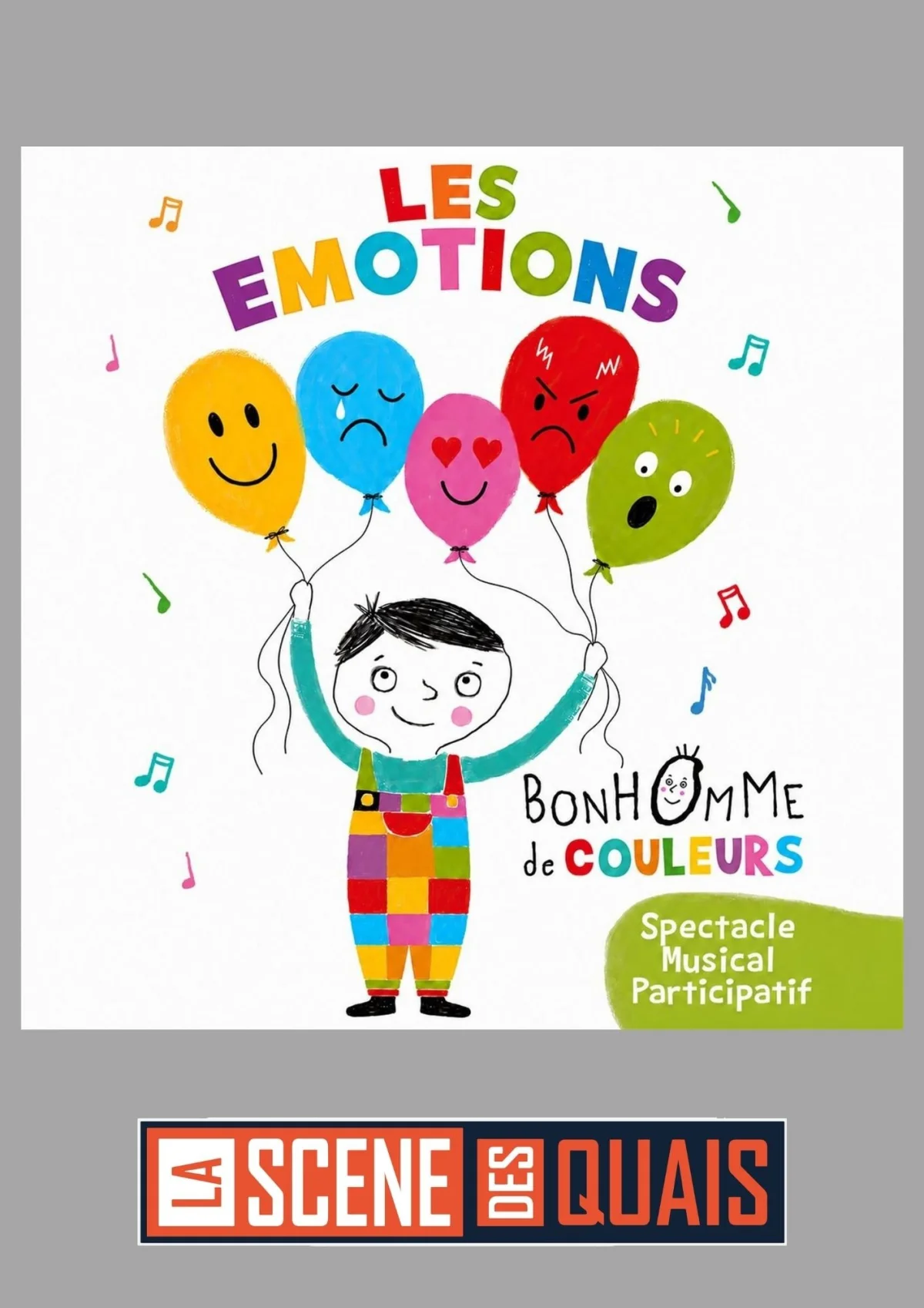 Les émotions - Bonhomme de couleurs, spectacle pour enfants de 2 à 7 ans – Auxerre (Théâtre La scène de squais) (affiche de l’événement)