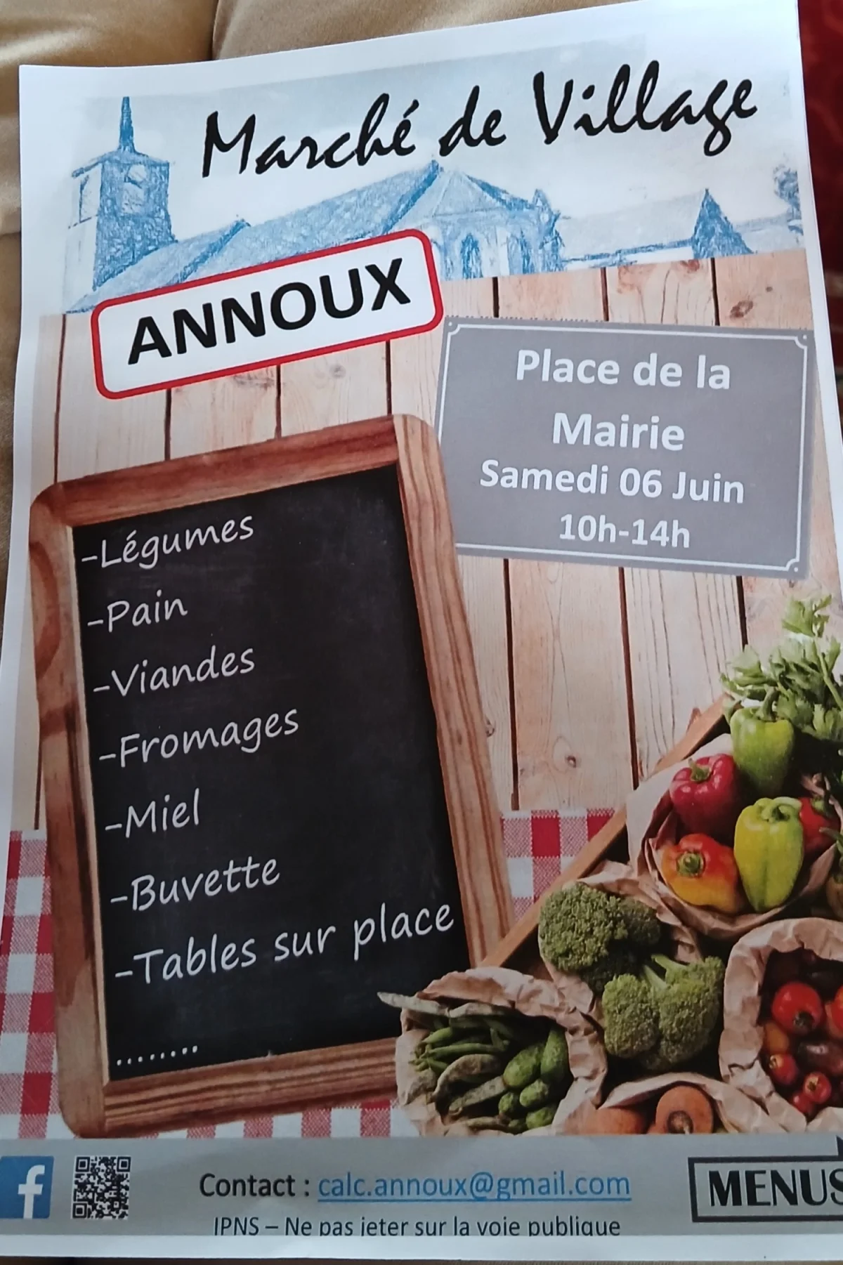 Marché de village – Annoux (Place de la mairie) (affiche de l’événement)