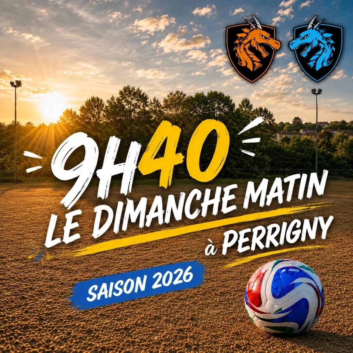 Match de football intergénérationnel : 9h40 le dimanche matin à Perrigny – Perrigny (Stade de la salle polyvalente) (affiche de l’événement)