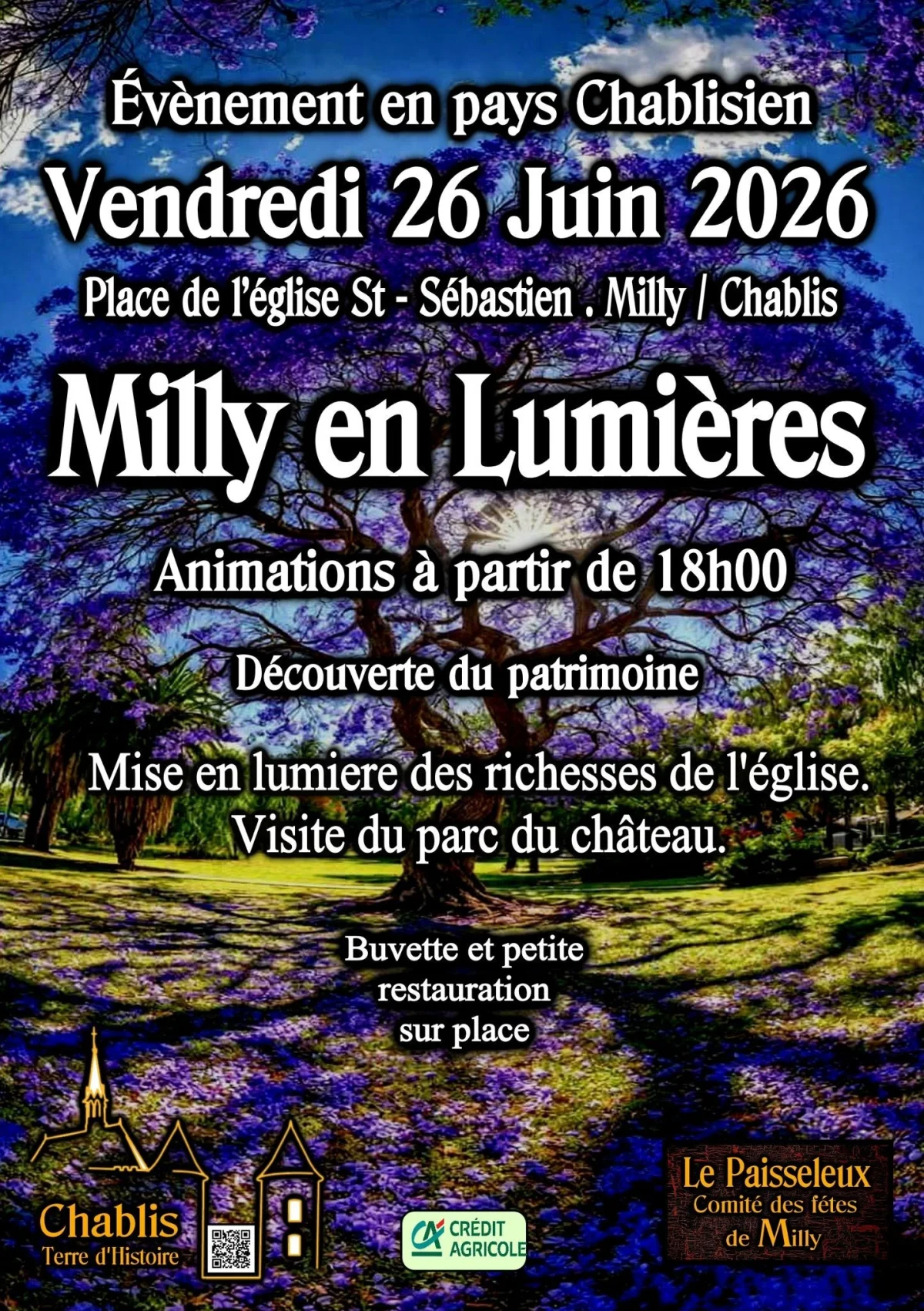 Milly en Lumières (décalé à 20h) – Milly / Chablis (Milly-Chablis) (affiche de l’événement)