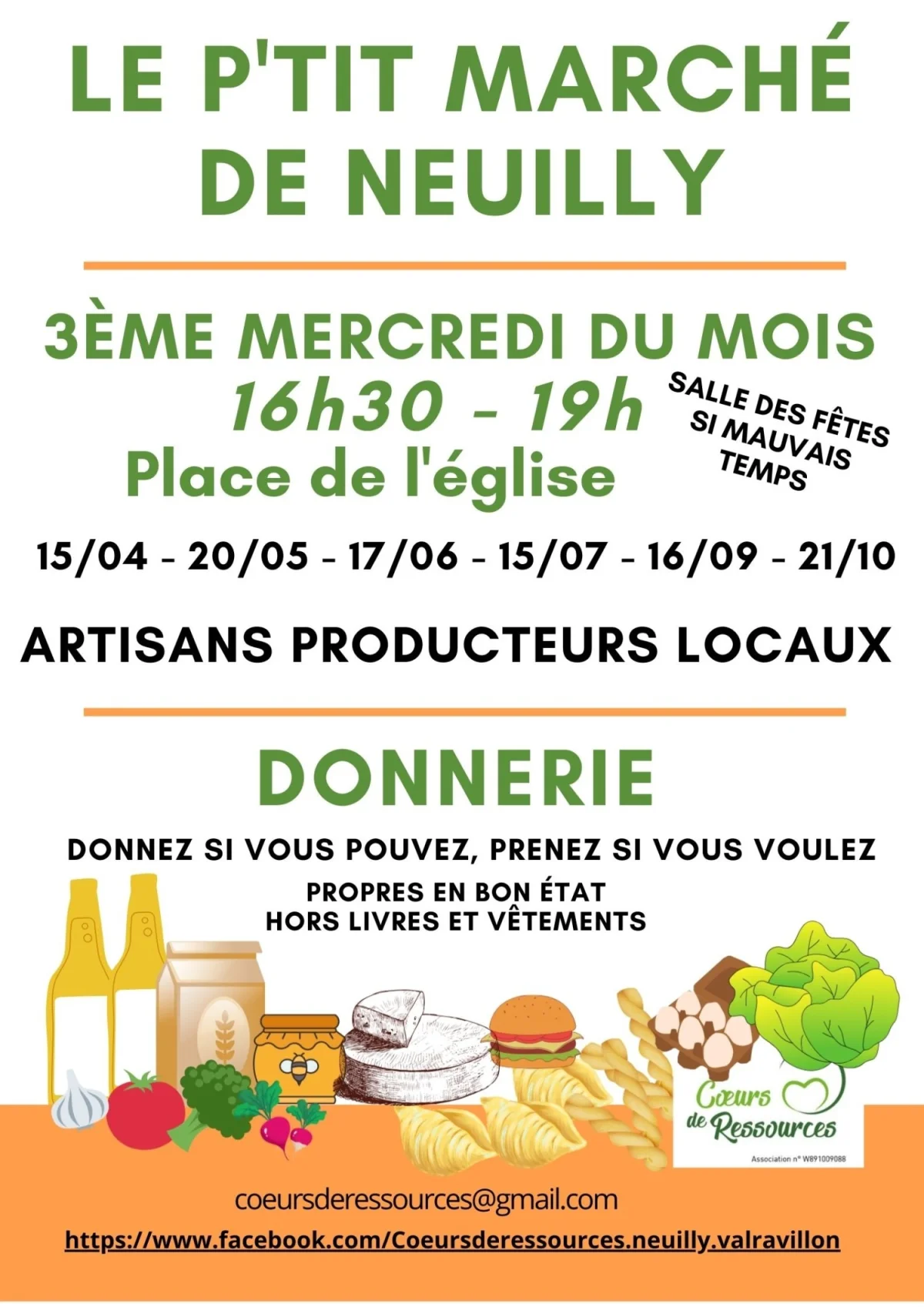 P'tit marché et donnerie à Neuilly - Valravillon – Neuilly / Valravillon (Place de l'église) (affiche de l’événement)