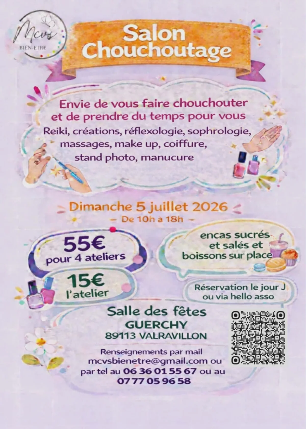 Salon chouchoutage – Guerchy (Salle des fêtes) (affiche de l’événement)