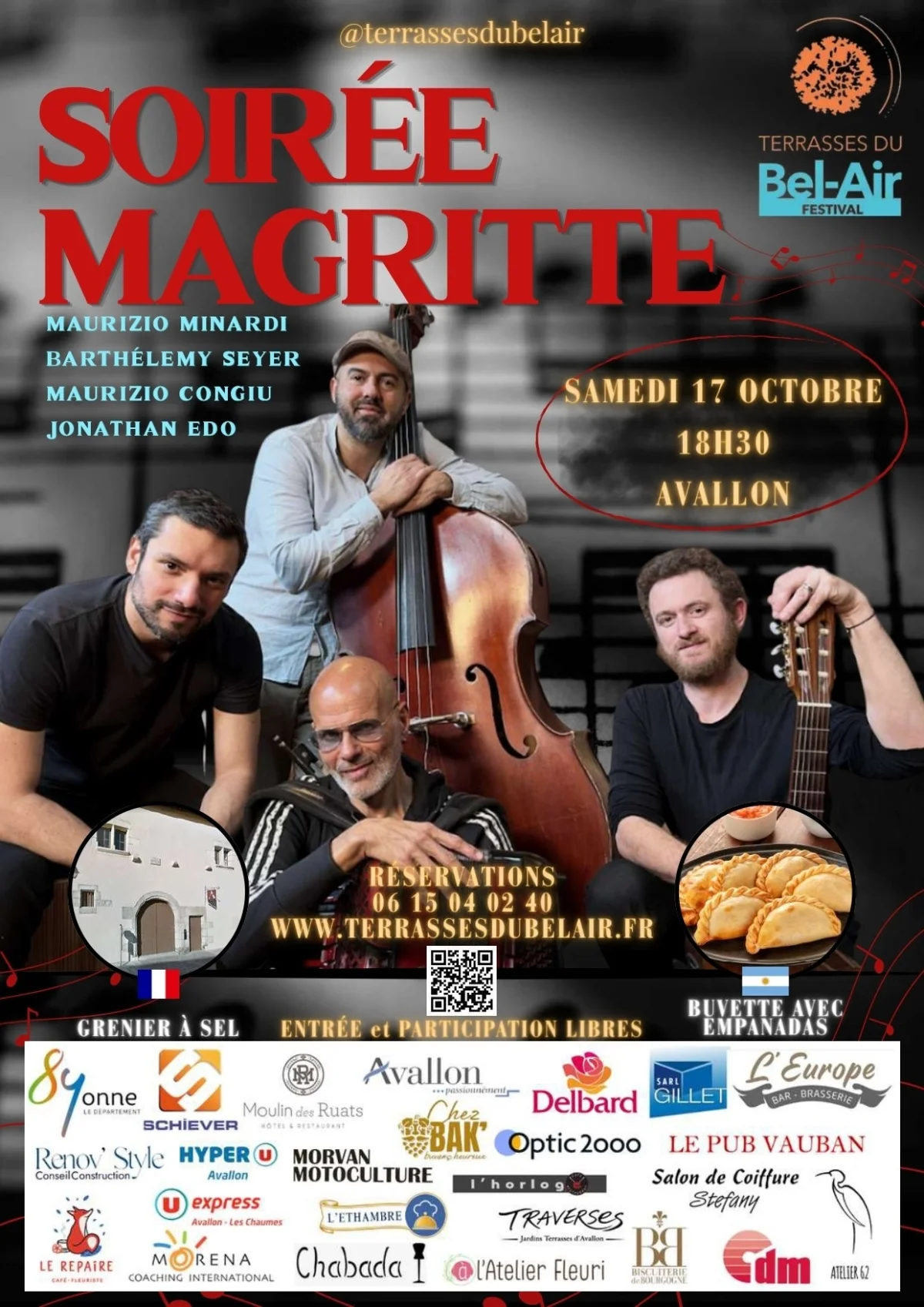 Soirée Magritte dans le cadre du Festival Terrasses du Bel-Air – Avallon (Grenier à Sel) (affiche de l’événement)