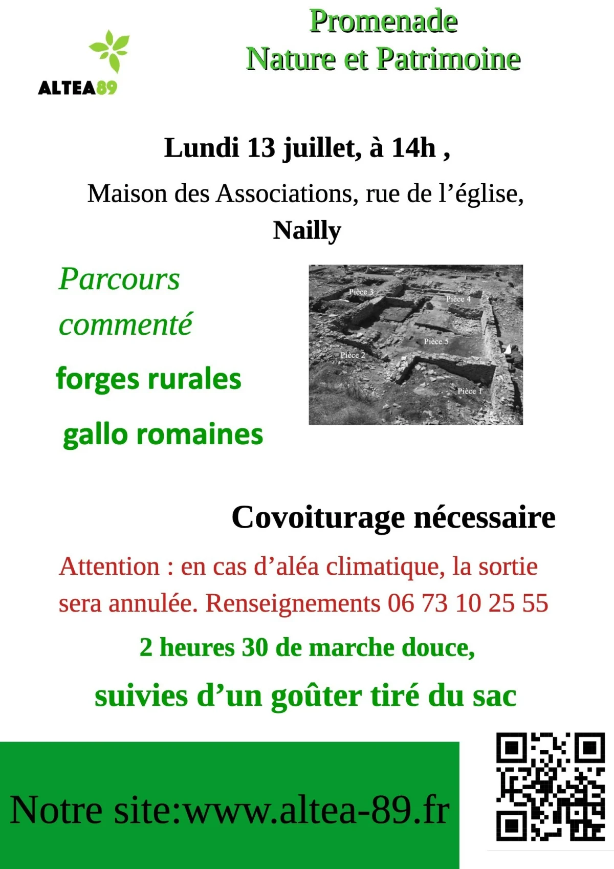 Annulé // Sortie nature et patrimoine "forges rurales gallo-romaines" – Nailly (Maison des associations) (affiche de l’événement)