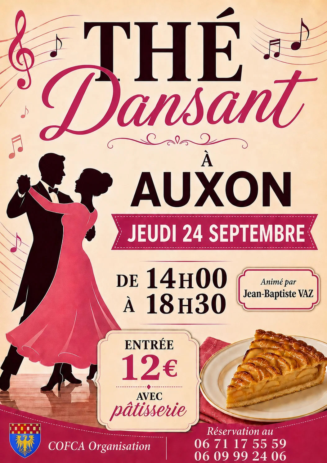 Thé dansant – Auxon / Aube (Salle des fêtes) (affiche de l’événement)