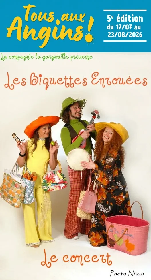 Spectacle en famille : "Les Biquettes enrouées" (Spectacle musical à partir de 3 ans) dans le cadre du festival "Tous aux Angins !" – Tannerre-en-Puisaye (Lieu-dit Les Angins / sous chapiteau) (affiche de l’événement)