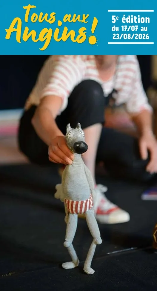 Spectacle en famille : "Le loup en slip" (Mini marionnettes à partir de 3 ans) dans le cadre du festival "Tous aux Angins !" – Tannerre-en-Puisaye (Lieu-dit Les Angins / sous chapiteau) (affiche de l’événement)