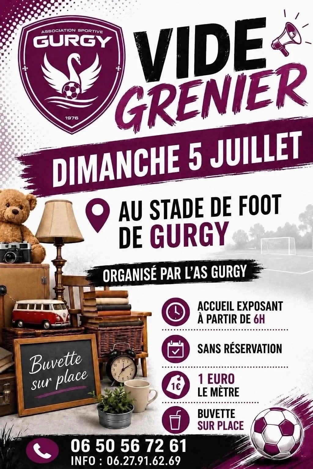 Vide grenier de Gurgy – Gurgy (Stade de foot) (affiche de l’événement)
