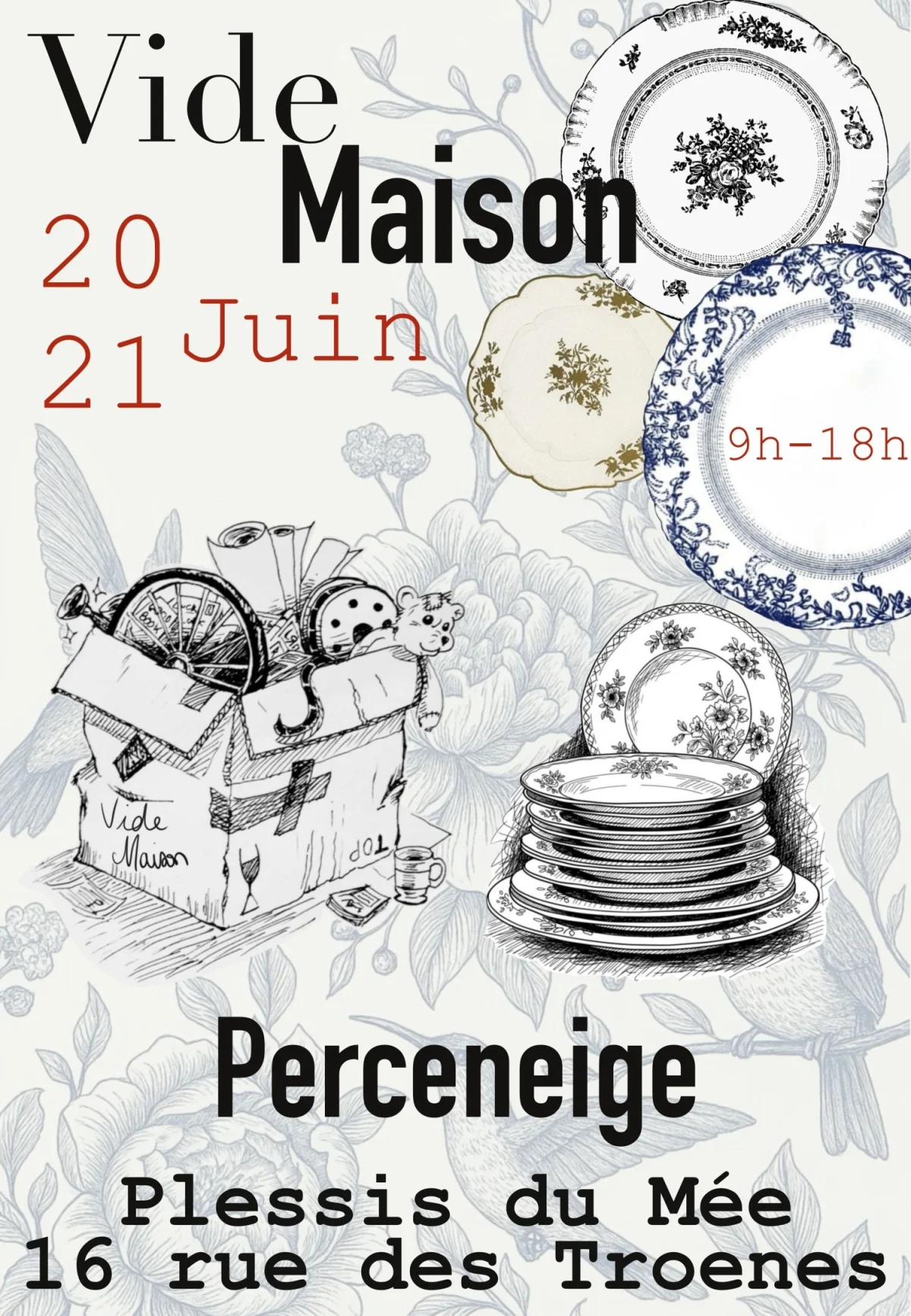 Vide maison – Plessis-du-mée / Perceneige (affiche de l’événement)