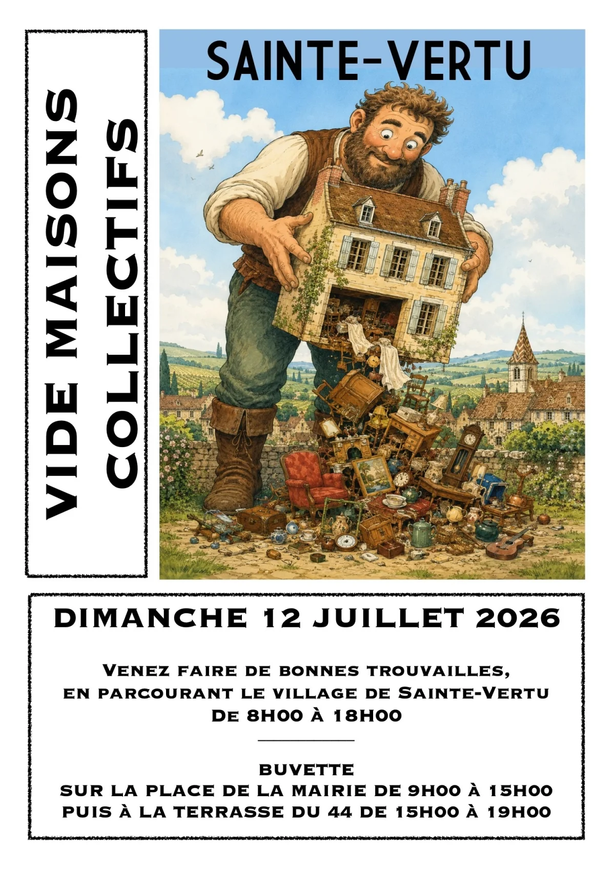 Vide Maisons Collectif – Sainte-Vertu (tout le village) (affiche de l’événement)