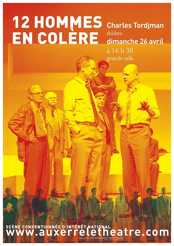 12 hommes en colère – Auxerre (Théâtre d'Auxerre) (affiche de l’événement)