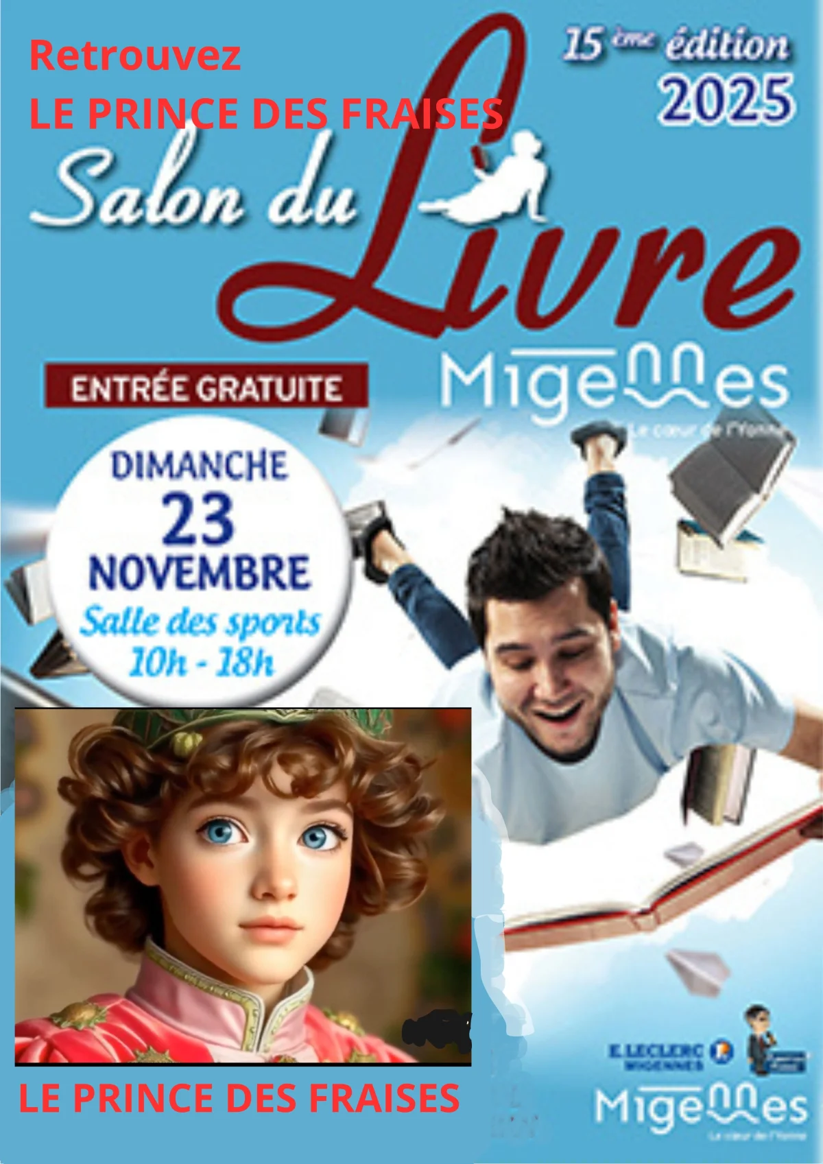 15ème Salon du Livre – Migennes (Salle des Sports) (affiche de l’événement)