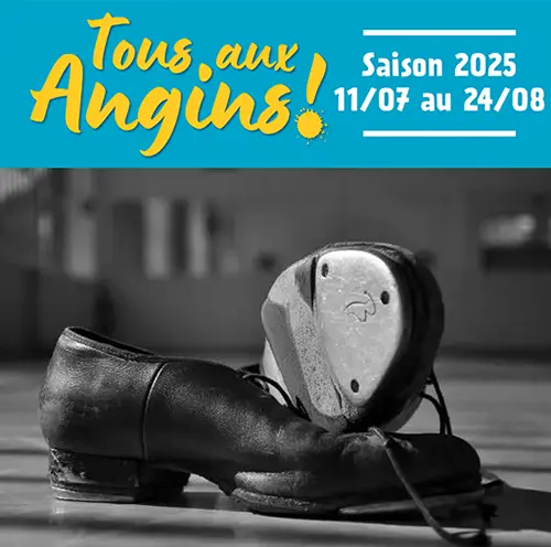 Atelier de pratique artistique : Initiation et perfectionnement aux claquettes (À partir de 10 ans) dans le cadre du Festival "Tous aux Angins !" – Tannerre-en-Puisaye (Lieu-dit Les Angins) (affiche de l’événement)