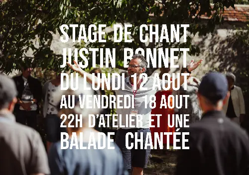 Atelier chant Justin Bonnet Saint Julien du Sault 12 au 16 aout 2024.webp