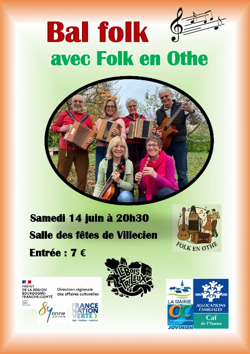 Bal folk avec Folk en Othe – Villecien (Salle des fêtes / 1 rue de l'église) (affiche de l’événement)